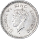 Silver Quarter Rupee Coin of King George VI of Bombay Mint of 1943.