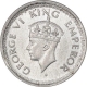 Silver Quarter Rupee Coin of King George VI of Bombay Mint of 1944.