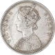 Silver One Rupee Coin of Victoria Queen of Bombay Mint of 1862.