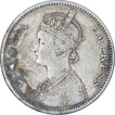 Silver One Rupee Coin of Victoria Empress of Bombay Mint of 1879.