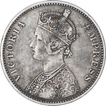 Rare Silver One Rupee Coin of Victoria Empress of Bombay Mint of 1881.