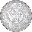 Silver One Rupee Coin of King George V of Calcutta Mint of 1913.