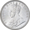 Silver One Rupee Coin of King George V of Calcutta Mint of 1918.