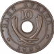 Copper Ten Cents Coin of East africa.