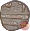 Copper Quarter Dam Coin of Akbar of Burhanpur Mint of Bahman Month.