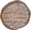 Copper Half Dam Coin of Akbar of Narnol Mint.