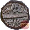 Copper One Dam Coin of Akbar of Bairata Mint of Azar Month.