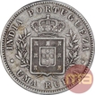 Silver One Rupia Coin of Luiz I of Indo Portuguese.