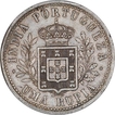 Silver Uma Rupia Coin of Carlos I of Portuguese Administration of Indo Portuguese.