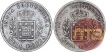 Silver Half Rupia Coins of Luiz I of Indo Portuguese.