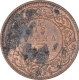 Copper One Twelfth Anna Coin of Victoria Empress of Calcutta Mint  of 1901.