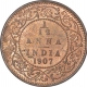 Bronze One Twelfth Anna Coin of King Edward VII of Calcutta Mint of 1907.