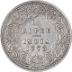 Silver Quarter Rupee Coin of Victoria Empress of Calcutta Mint of 1878