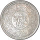 Silver Quarter Rupee Coin of King George V of Calcutta Mint of 1919.