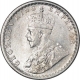 Silver Quarter Rupee Coin of King George V of Calcutta Mint of 1930.