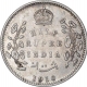 Silver Half Rupee Coin of King Edward VII of Calcutta Mint of 1910.