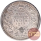 Silver Half Rupee Coin of King George V of Calcutta Mint of 1933.