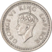 Silver One Rupee Coin of King George VI of Lahore Mint of 1945.