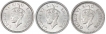 Silver Half Rupee Coins of King George VI of Bombay Mint of Different Years.