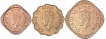 Three Different Coins of King Geoge VI of 1944.