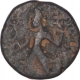 Copper One Fourth Coin of Kanishka I of Kushan Dynasty.