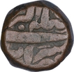 Copper One Dam Coin of Akbar of Bairata Mint of Month Azar.