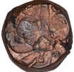 Copper Dam Coin of Akbar of Narnol Mint of Fi Tarikh Type.