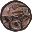Copper Dam Coin of Akbar of Narnol Mint of Fi Tarikh Type.
