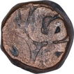 Copper Dam Coin of Akbar of Narnol Mint of Fi Tarikh Type.