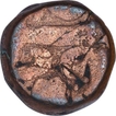 Copper One Dam Coin of Akbar of Narnol Mint of Fi Tarikh Type.