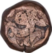 Copper Dam Coin of Akbar of Narnol Mint of fi tarikh type.
