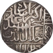 Silver One Rupee Coin of Akbar of Agra Mint of Kalima Type.