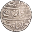 Silver One Rupee Coin of Aurangzeb of Kanbayat Mint.