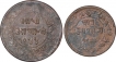 Lot of Two Copper Coins Of Shivaji Rao of Indore State.