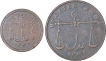 Copper Anna Coins of East India Company of Bombay Presidency.