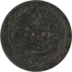 Copper Two Pies coin of London mint of Madras Presidency. 