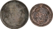 Set of Two Copper Two and Four Pies Coin of Madras Presidency.