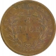 Copper Half Pice Coin of East India Company of Calcutta Mint of 1853.