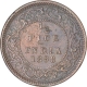 Copper Half Pice Coin of Victoria Empress of Calcutta Mint of 1898.