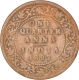 Copper One Quarter Anna Coin of Victoria Empress of Calcutta Mint of 1897.