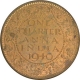 Bronze One Quarter Anna Coin of King George VI of Bombay Mint of 1940.