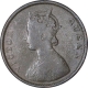 Copper Half Anna Coin of Victoria Queen of Madras Mint of 1862.