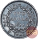 Silver Two Anna Coin of Victoria Queen of Bombay Mint of 1841.