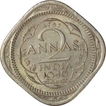 Cupro Nickel Two Annas Coin of King George VI of Calcutta Mint of 1946.