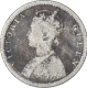 Silver Half Rupee Coin of Victoria Queen of Bombay Mint of 1876.