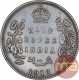 Silver Half Rupee Coin of King Edward VII of Calcutta Mint of 1910.