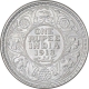 Silver One Rupee Coin of King George V of Calcutta Mint of 1918.