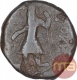 Copper Tetra Drachma Coin of Kanishka I of Kushan Dynasty.