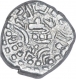 Silver Drachma Coin of Krishnaraja of Kalachuris of Mahishmati.