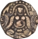 Base Gold Drachma Coin of Gangeya Deva of Kalachuris of Tripuri.